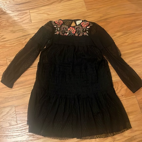 Anthropologie Maeve Samara mesh floral embroidered dress - Picture 3 of 7